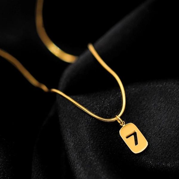pendant necklaces luxury titanium steel heart number 7 square necklace letter b neck chain girl jewelry, Silver
pendant necklaces luxury titanium steel heart number 7 square necklace letter b neck chain girl jewelry, Silver