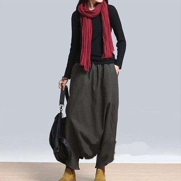 autumn casual linen harem baggy womens pant bottoms fashion solid low crotch female plus size, Black;white
autumn casual linen harem baggy womens pant bottoms fashion solid low crotch female plus size, Black;white