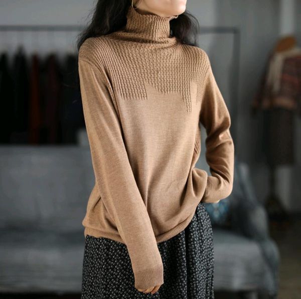 women's sweaters women sweater knitting loose retro autumn winter all-match ladies turtleneck hollow out casual pullovers, White;black
women's sweaters women sweater knitting loose retro autumn winter all-match ladies turtleneck hollow out casual pullovers, White;black
