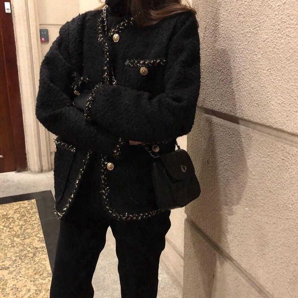 women's jackets women fall winter korean casual outerwear 2021 female black tweed coats cropped striped kawaii vintage fashion suit coa, Black;brown
women's jackets women fall winter korean casual outerwear 2021 female black tweed coats cropped striped kawaii vintage fashion suit coa, Black;brown