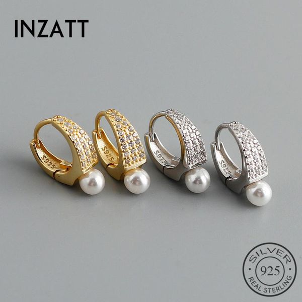 inzareal 925 sterling silver zircon round pearl hoop earrings for fashion women minimalist fine jewelry cute accessories & huggie, Golden;silver
inzareal 925 sterling silver zircon round pearl hoop earrings for fashion women minimalist fine jewelry cute accessories & huggie, Golden;silver