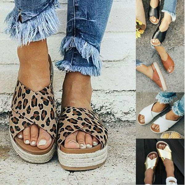 slippers fashion leopard sandals summer women open toe platform casual shoes ladies outdoor beach flip flops female slides, Black
slippers fashion leopard sandals summer women open toe platform casual shoes ladies outdoor beach flip flops female slides, Black