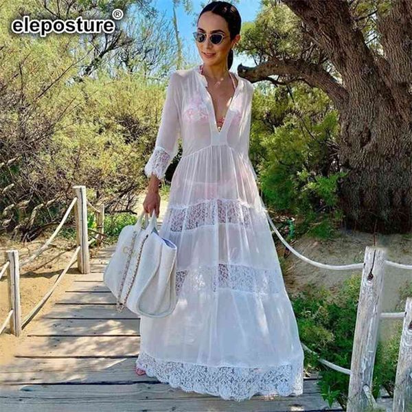 lace chiffon beach dres bikini swimsuit cover up long tunics sleeves robe de plage 210722, White;black
lace chiffon beach dres bikini swimsuit cover up long tunics sleeves robe de plage 210722, White;black