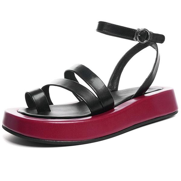 sandals platform women flat shoes buckles 2021 summer genuine leather concise design est casual woman, Black
sandals platform women flat shoes buckles 2021 summer genuine leather concise design est casual woman, Black