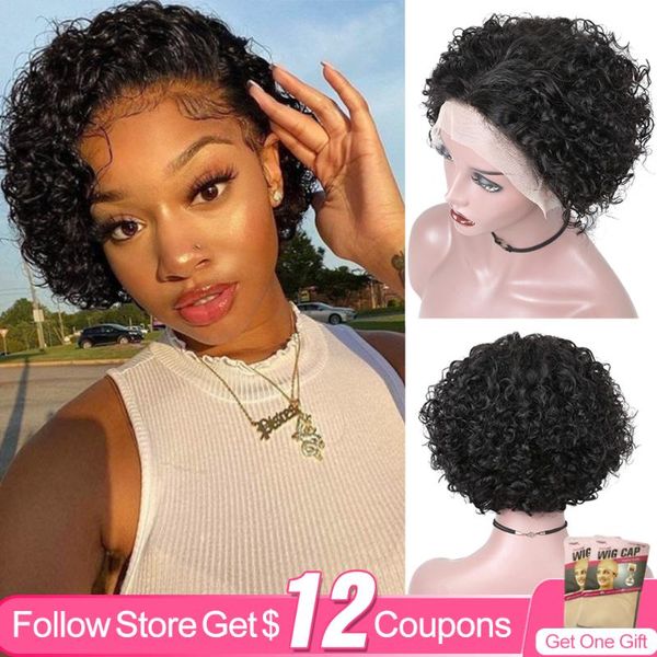 funmi curly short human hair wigs for black women pixie cut wig 13x1+1x6 t part lace brazilian, Black;brown
funmi curly short human hair wigs for black women pixie cut wig 13x1+1x6 t part lace brazilian, Black;brown