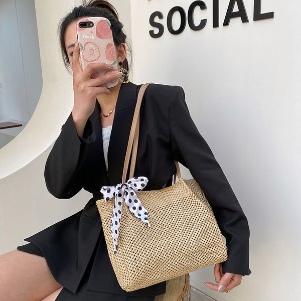 pb0012 summer fashion straw leisure women's bags with silk scarf bow one shoulder slung bucket bag 2colors khaki/beige
pb0012 summer fashion straw leisure women's bags with silk scarf bow one shoulder slung bucket bag 2colors khaki/beige