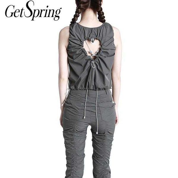 getspring women crop hollow out drawstring sleeveless irregular patchwork casual s fashion 210601, White
getspring women crop hollow out drawstring sleeveless irregular patchwork casual s fashion 210601, White