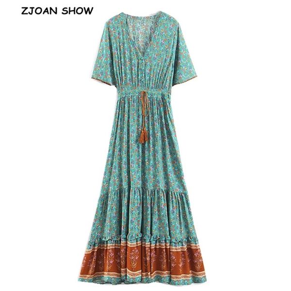 bohemian open button v neck location floral print dress ethnic woman short sleeve tassel ball maxi long dresses holiday 210429, Black;gray
bohemian open button v neck location floral print dress ethnic woman short sleeve tassel ball maxi long dresses holiday 210429, Black;gray