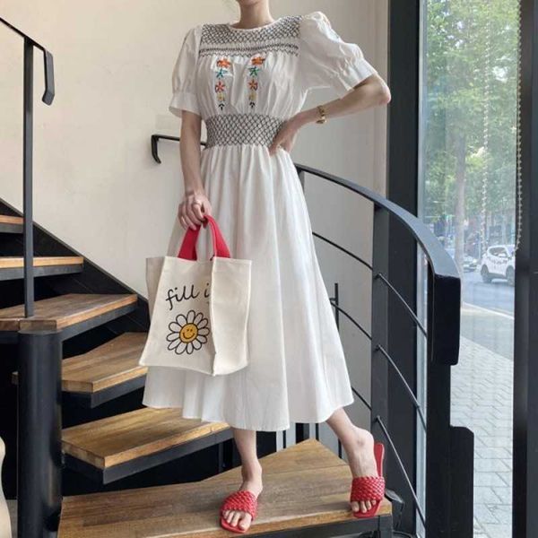 summer korean style vintage fashion women's short sleeve casual dresses fashion designer embroidery high waist dress 210531, Black;gray
summer korean style vintage fashion women's short sleeve casual dresses fashion designer embroidery high waist dress 210531, Black;gray