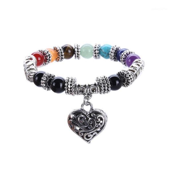 8/10mm natural gem stone mala beads strand bracelets rainbow stone heart charm chakra bracelets reiki healing prayer jewelry1, Golden;silver
8/10mm natural gem stone mala beads strand bracelets rainbow stone heart charm chakra bracelets reiki healing prayer jewelry1, Golden;silver