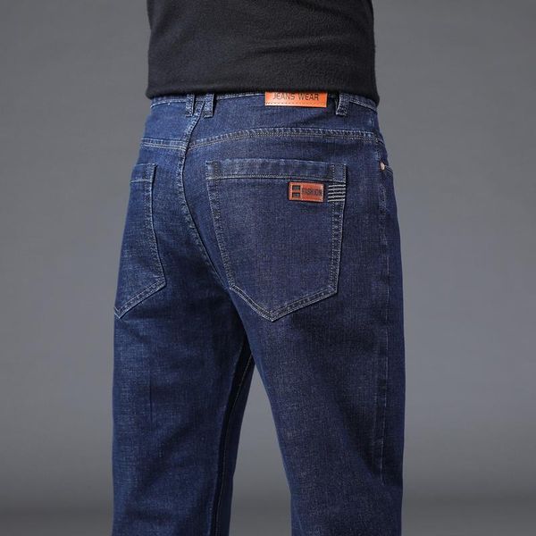 men's jeans blue black thick high-end brand business straight-leg denim trousers male autumn and winter fashion casual pants
men's jeans blue black thick high-end brand business straight-leg denim trousers male autumn and winter fashion casual pants