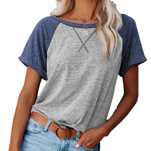 women's t-shirt women casual color matching cross short sleeve summer white clothes shirt loose tshirt tee drop 2021
women's t-shirt women casual color matching cross short sleeve summer white clothes shirt loose tshirt tee drop 2021