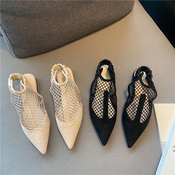 women sandals spring flat heel slingback slippers mules shoes woman mesh pointed toe flats female slip on, Black
women sandals spring flat heel slingback slippers mules shoes woman mesh pointed toe flats female slip on, Black