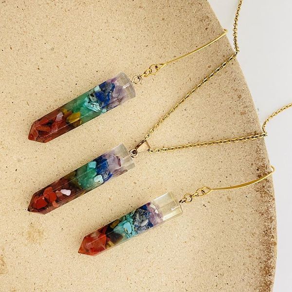 earrings & necklace trend rainbow color natural stone pendant earring set for women fashion stainless steel jewelry party gift, Silver
earrings & necklace trend rainbow color natural stone pendant earring set for women fashion stainless steel jewelry party gift, Silver