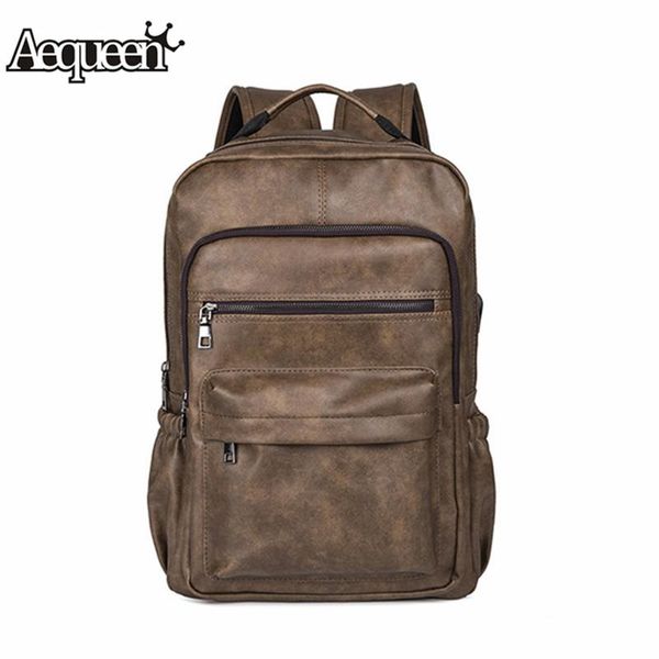 backpack aequeen brand pu leather for men school bag fashion waterproof travel lapbook male black mochila
backpack aequeen brand pu leather for men school bag fashion waterproof travel lapbook male black mochila