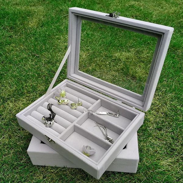jewelry pouches, bags velvet glass box organizer rings earrings necklace tray display storage case grey showcase clear lid wholesale 2021, Pink;blue
jewelry pouches, bags velvet glass box organizer rings earrings necklace tray display storage case grey showcase clear lid wholesale 2021, Pink;blue