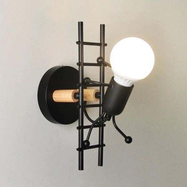 simple nordic modern cartoon doll man climb stair creative wall lamp for living room bedroom aisle iron small led lighting
simple nordic modern cartoon doll man climb stair creative wall lamp for living room bedroom aisle iron small led lighting
