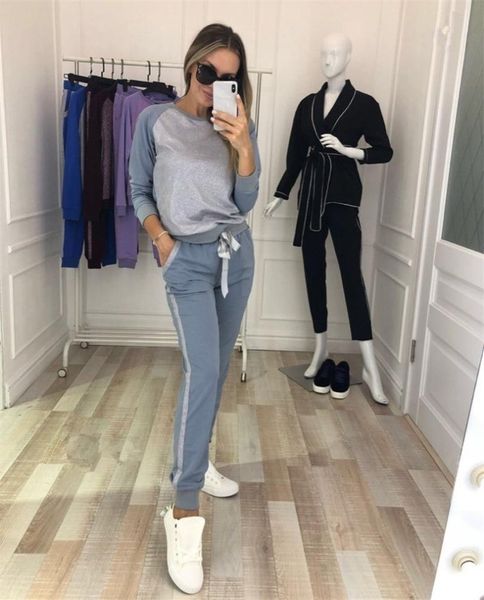 women's two piece pants 2021 limited autumn woman suit casual 2 female women sport color matching long sleeve pullover full length draw, White
women's two piece pants 2021 limited autumn woman suit casual 2 female women sport color matching long sleeve pullover full length draw, White