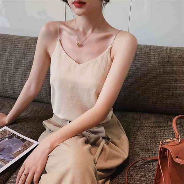 spaghetti strap v neck tank women sleeveless satin silky camisole metal chain all neon store clothes 210507, White
spaghetti strap v neck tank women sleeveless satin silky camisole metal chain all neon store clothes 210507, White
