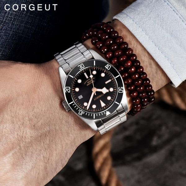 wristwatches corgeut 41mm automatic mechanical mens watch luxury luminous waterproof calendar male clock black dial diver wristwatch men, Slivery;brown
wristwatches corgeut 41mm automatic mechanical mens watch luxury luminous waterproof calendar male clock black dial diver wristwatch men, Slivery;brown