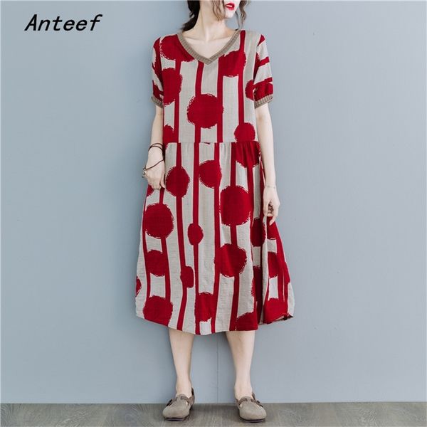 cotton linen plus size vintage polka dot women casual loose long summer dress elegant clothes ladies dresses sundress 210517, Black;gray
cotton linen plus size vintage polka dot women casual loose long summer dress elegant clothes ladies dresses sundress 210517, Black;gray