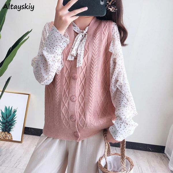 women's vests sweaters students elegant preppy style ulzzang 4 colors 2021 autumn v-neck single breasted womens sweater solid vest, Black;white
women's vests sweaters students elegant preppy style ulzzang 4 colors 2021 autumn v-neck single breasted womens sweater solid vest, Black;white