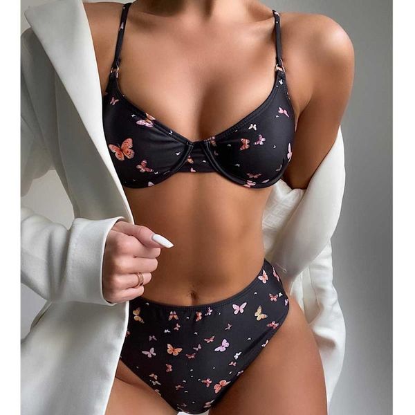 women's swimwear high waist bikini butterfly print women push up swimsuits female two piece set biquini swim bathing suit, White;black
women's swimwear high waist bikini butterfly print women push up swimsuits female two piece set biquini swim bathing suit, White;black