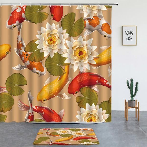 shower curtains lotus koi print set non-slip rug japanese style washable bathroom decor screen bath mats entrance door mat hooks
shower curtains lotus koi print set non-slip rug japanese style washable bathroom decor screen bath mats entrance door mat hooks