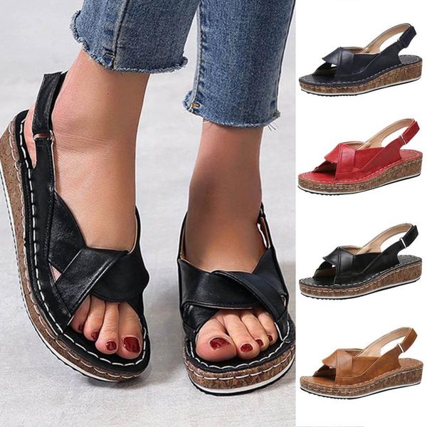 sandals fashion women solid summer ladies comfy slope heel casual beach shoes sandales femmes été 2021, Black
sandals fashion women solid summer ladies comfy slope heel casual beach shoes sandales femmes été 2021, Black