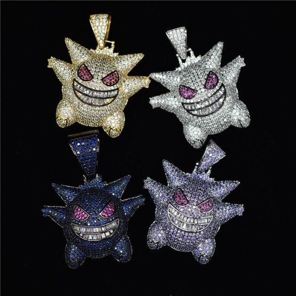 cartoon necklace pendant cubic zirconia iced out chain men's charm gift hop jewelry with tennis necklaces, Silver
cartoon necklace pendant cubic zirconia iced out chain men's charm gift hop jewelry with tennis necklaces, Silver