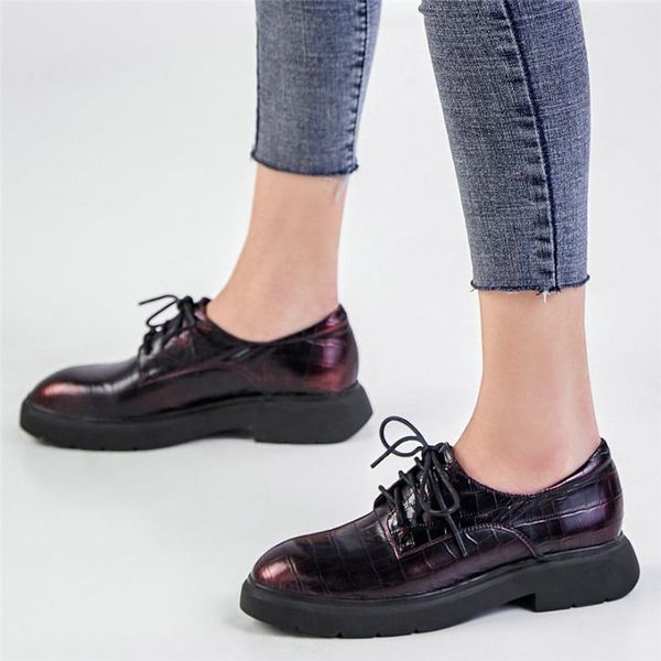 boots punk oxfords shoes women lace up genuine leather round toe ankle female platform pumps low creepers casual, Black
boots punk oxfords shoes women lace up genuine leather round toe ankle female platform pumps low creepers casual, Black