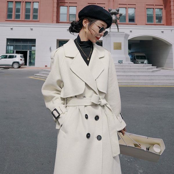 women's wool & blends double breasted woolen trench coat for women winter loose casual vintage elegant belted overcoat female long oute, Black
women's wool & blends double breasted woolen trench coat for women winter loose casual vintage elegant belted overcoat female long oute, Black