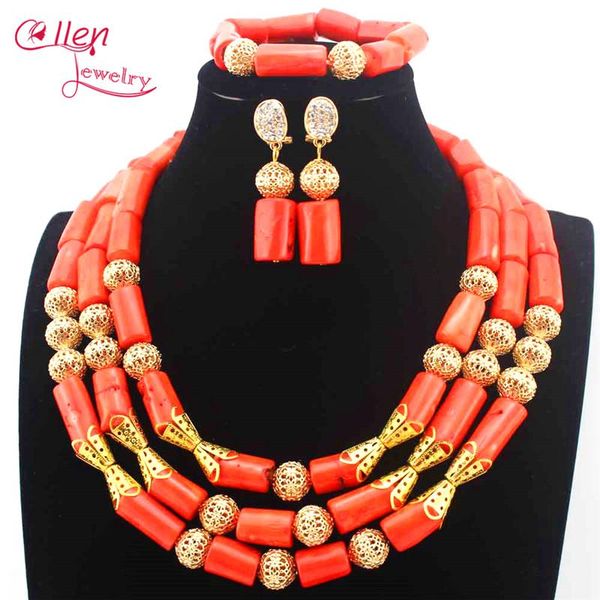 earrings & necklace luxury nigerian orange coral beads set wedding dubai bridal statement african jewelry e1149, Silver
earrings & necklace luxury nigerian orange coral beads set wedding dubai bridal statement african jewelry e1149, Silver