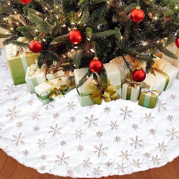 christmas decorations 1pc tree skirt golden snowflake plush floor fur mat xmas home decor gift diameter: 122cm(48")/90cm(36''
christmas decorations 1pc tree skirt golden snowflake plush floor fur mat xmas home decor gift diameter: 122cm(48")/90cm(36''