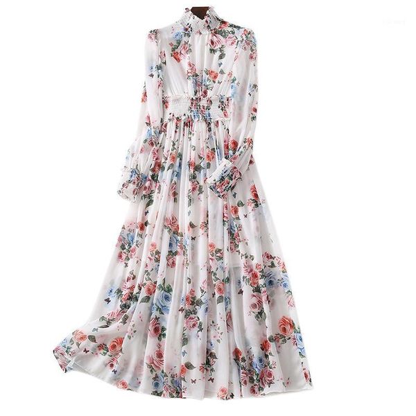 casual dresses runway summer women's fashion dress holiday beach party charming rose print elegant chiffon long sleeve midi, Black;gray
casual dresses runway summer women's fashion dress holiday beach party charming rose print elegant chiffon long sleeve midi, Black;gray