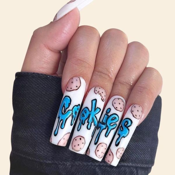 false nails 24pcs cookies print fake nail patch glue type removable long paragraph fashion manicure save time ldo99, Red;gold
false nails 24pcs cookies print fake nail patch glue type removable long paragraph fashion manicure save time ldo99, Red;gold