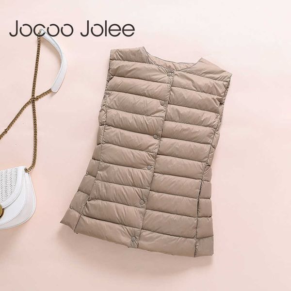 jocoo jolee vests for women korean elegant sleeveless down jackets winter spring solid slim waistcoat tank female coat 210619, Black
jocoo jolee vests for women korean elegant sleeveless down jackets winter spring solid slim waistcoat tank female coat 210619, Black