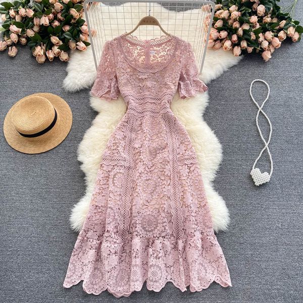 summer women hollow out midi dress vintage pink/white/blue/black o-neck short sleeve high waist vestidos female party robe 2021swimwear bath, Black;gray
summer women hollow out midi dress vintage pink/white/blue/black o-neck short sleeve high waist vestidos female party robe 2021swimwear bath, Black;gray