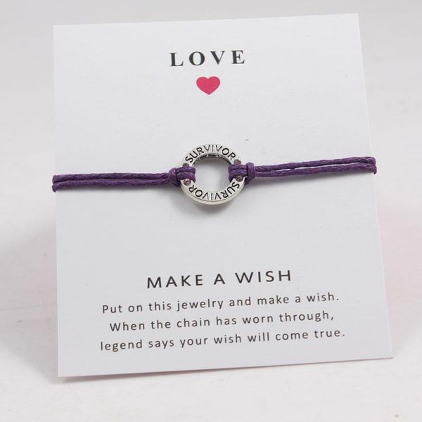 charm bracelets 1pc survivor wish 12 colors to choose with a wishing card for men women friends gift jewelry accessory, Golden;silver
charm bracelets 1pc survivor wish 12 colors to choose with a wishing card for men women friends gift jewelry accessory, Golden;silver