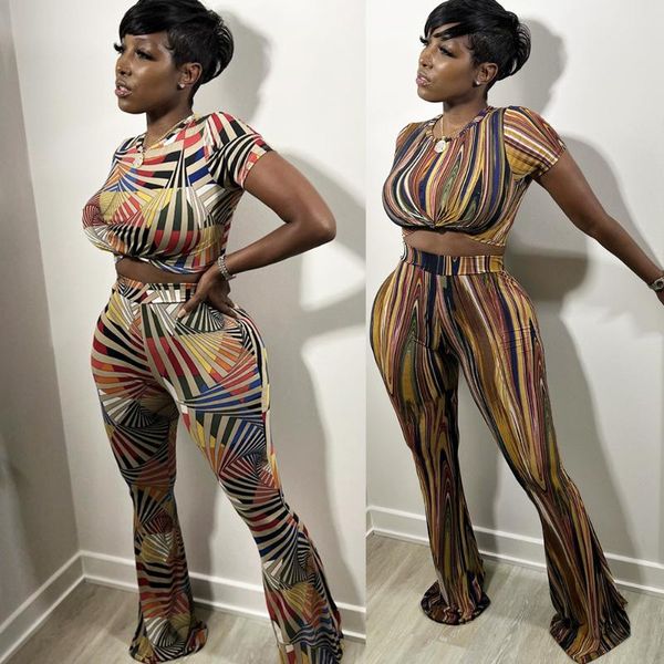 women's two piece pants tracksuit wholesale items short sleeve blouses elastic waist womens peice sets striped printed, White
women's two piece pants tracksuit wholesale items short sleeve blouses elastic waist womens peice sets striped printed, White