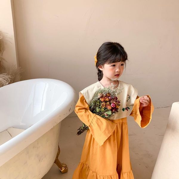 girl's dresses milancel 2021 spring kids dress korean big turn doen collar solid girls, Red;yellow
girl's dresses milancel 2021 spring kids dress korean big turn doen collar solid girls, Red;yellow