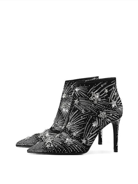 boots devil's2021 a small number of women's rhinestone short autumn and winter pointed high shoes thin heel leather, Black
boots devil's2021 a small number of women's rhinestone short autumn and winter pointed high shoes thin heel leather, Black