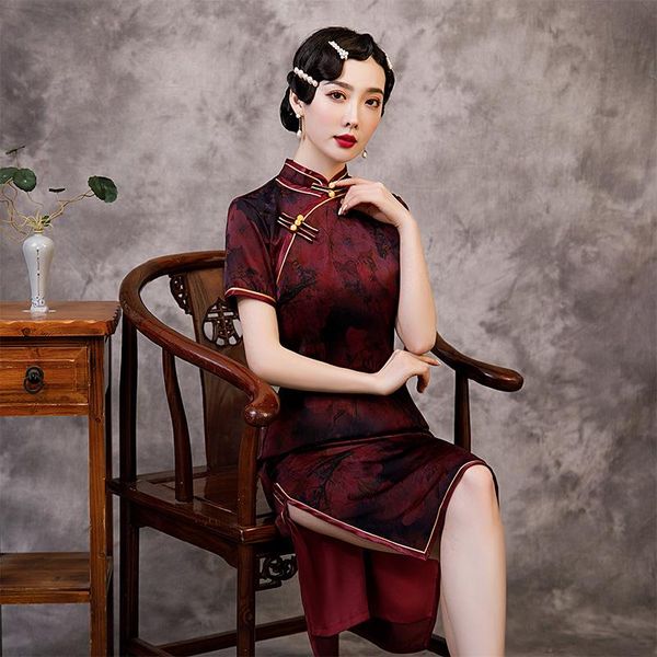 ethnic clothing vintage women qipao vestidos elegant traditional oriental evening party ladies cheongsam exquisite mandarin collar dres, Red
ethnic clothing vintage women qipao vestidos elegant traditional oriental evening party ladies cheongsam exquisite mandarin collar dres, Red
