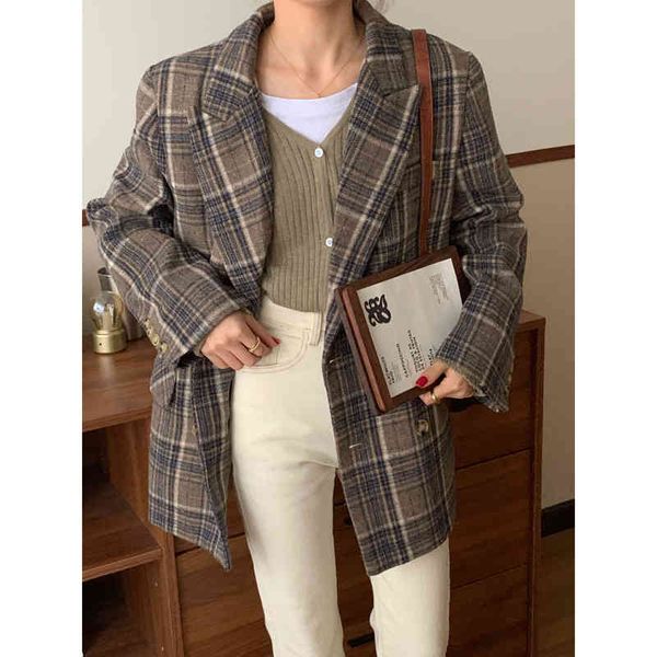 suits plaid jacket office lady casual woolen blazer women work wear autumn female coat wcol vkea, White;black
suits plaid jacket office lady casual woolen blazer women work wear autumn female coat wcol vkea, White;black