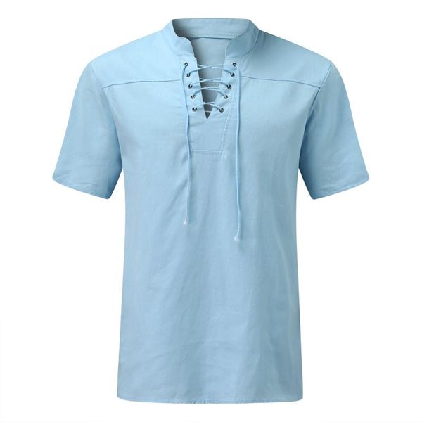 men's casual shirts summer v-neck mens shirt solid blouse harajuku short sleeve men clothing bandage for camisa masculina, White;black
men's casual shirts summer v-neck mens shirt solid blouse harajuku short sleeve men clothing bandage for camisa masculina, White;black