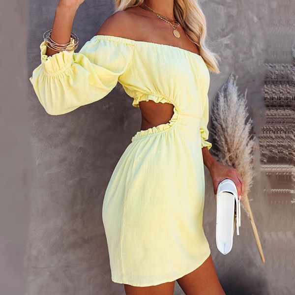 casual dresses 2021 autumn women elegant mini party dress office lady cotton spring 3/4 sleeve off shoulder solid hollow out, Black;gray
casual dresses 2021 autumn women elegant mini party dress office lady cotton spring 3/4 sleeve off shoulder solid hollow out, Black;gray