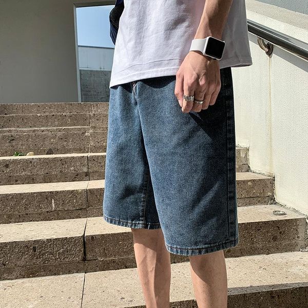 men's shorts men casual loose summer solid denim trousers button up student streetwear fashion korean style all-match male bottoms, White;black
men's shorts men casual loose summer solid denim trousers button up student streetwear fashion korean style all-match male bottoms, White;black