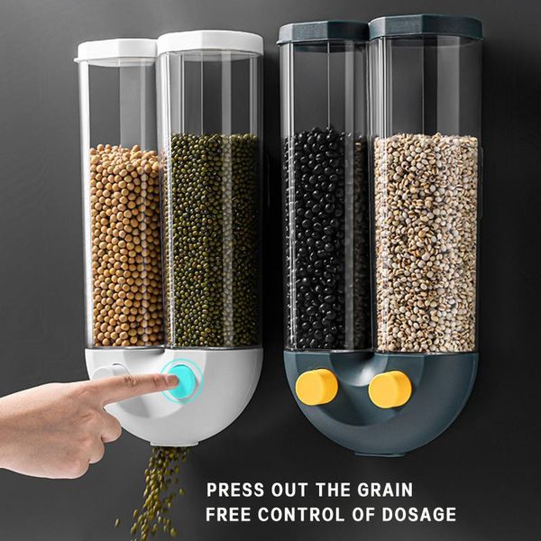 transparent sealed storage box grains wall mounted tank household kitchen containers dry cereals dispenser bottles & jars
transparent sealed storage box grains wall mounted tank household kitchen containers dry cereals dispenser bottles & jars