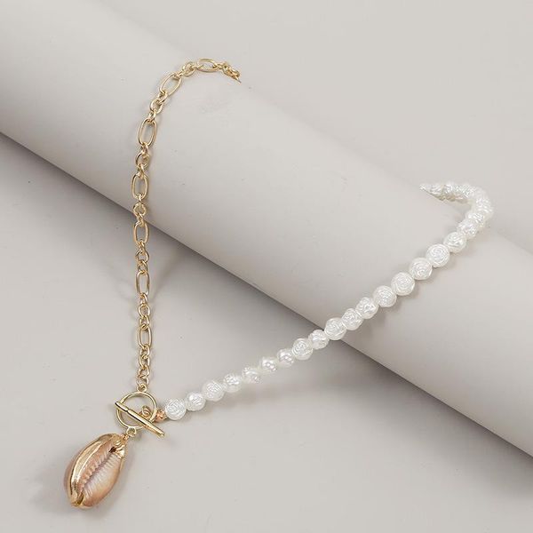 fashion natural shell pearl women's necklace creative simple pendant necklaces, Silver
fashion natural shell pearl women's necklace creative simple pendant necklaces, Silver
