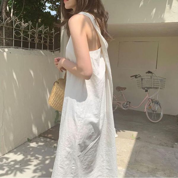 cross back white sleeveless vintage womens dress straight summer party oversized loose elegant korean cotton tank, Black;gray
cross back white sleeveless vintage womens dress straight summer party oversized loose elegant korean cotton tank, Black;gray